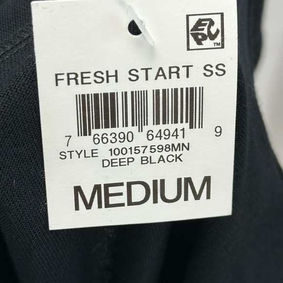 INC International Concepts Short Sleeve Collared Tee Shirt - Deep Black - Medium - Picture 6 of 7